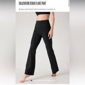 Athleta salutation stash rib flare pants